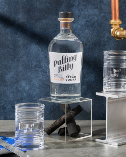 Puffing Billy Steam Vodka Glass Set